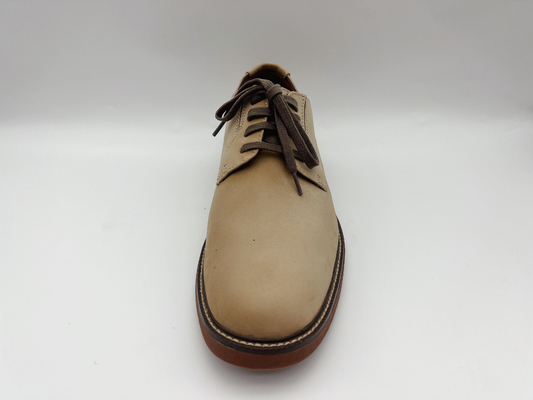 タンWomen's Leather Slip Ltの抵抗力がある仕事靴柔らかいODM/OEM