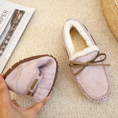 サイズの靴、厚いPlush暖かい綿の柔らかい最下の靴と妊娠した秋および冬